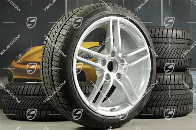19" Komplet kół zimowych Carrera, 8,5J x 19 ET54 + 11J x 19 ET69 + NOWE opony zimowe Continental 235/40 R19 + 285/35 R19, bez czujników ciśnienia RDK