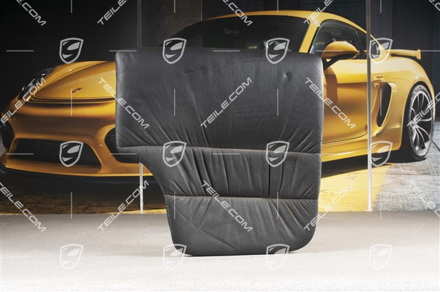 Notsitzkissen, Coupe/Targa, Raffleder, schwarz, L