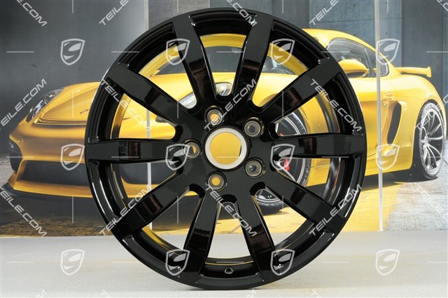 19" komplet felg Cayenne S, 8,5J x 19 ET47 + 9,5J x 19 ET54, czarny wysoki połysk