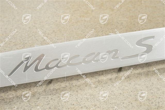 Einstiegleiste, Aluminium, Schriftzug "Macan S" Vorn, L