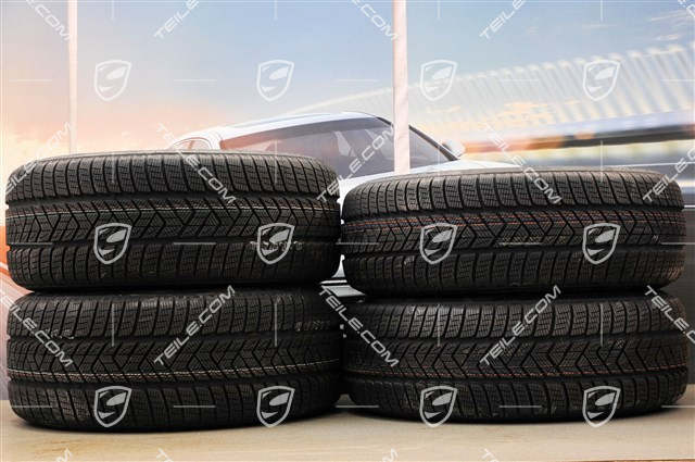 19" "Macan Turbo" Winterräder Satz, Felgen 8J x 19 ET21 + 9J x 19 ET21, Pirelli Winterreifen 235/55 R 19 + 255/50 R 19, mit RDK-Sensoren