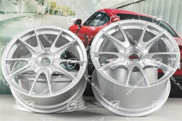 19" GT3 II Felgensatz, vorne 8,5J x 19 ET53 + hinten 12J x 19 ET63, silber