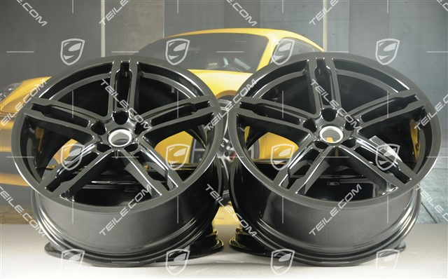 19" Felgensatz Macan Turbo/Sport Design, 8,5J x 19 ET21 + 9J x 19 ET21, schwarz hochglanz