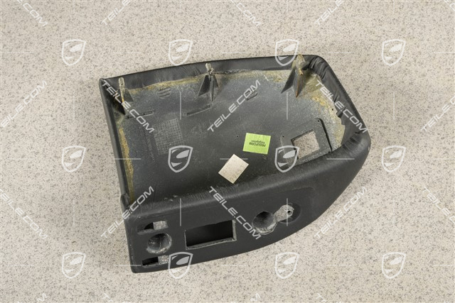 Trim, Phone preparation, Leather, Black, RHD