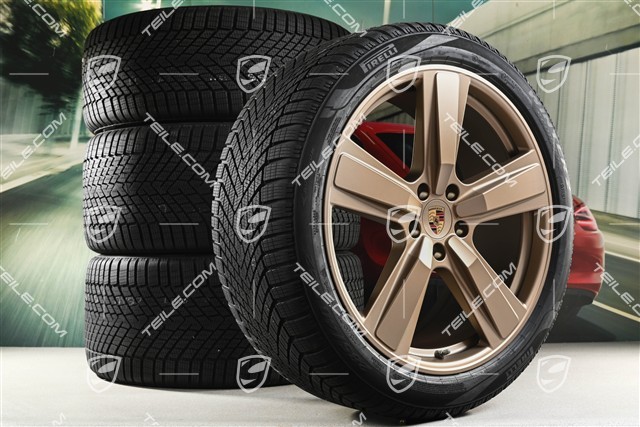 22" Winterräder Cayenne Exclusive Design Sport, Felgen 10J x 22 ET48 +11,5J x 22 ET61 + NEUE Pirelli Winterreifen 285/40 R22 + 315/35 R22, in Neodyme