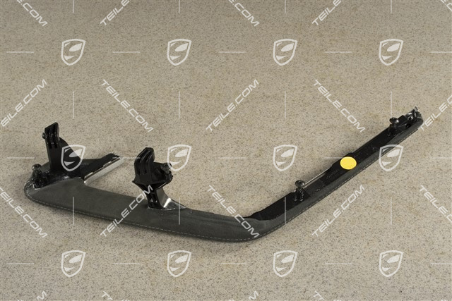 Zuziehgriff, Alcantara mit Zierleiste in Rhodiumsilber, L