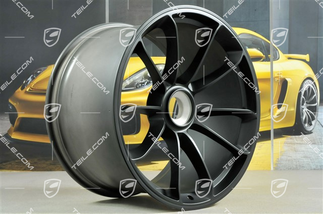 20+21" GT3 RS Felgensatz, Felgen: vorne 9,5J x 20 ET50 + hinten 12,5J x 21 ET48, In schwarz (seidenglanz)