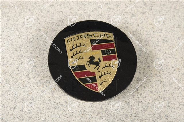 Radzierdeckel, konkav, Wappen farbig, Tiefenschwarzmetallic, für 20" Sport Classic Felgen
