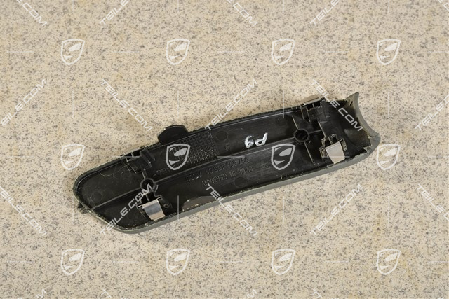Cover, parking-brake lever, Leather, Stone Grey