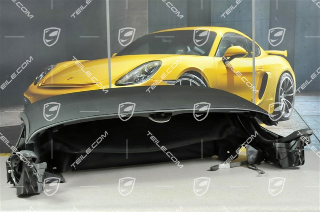 Convertible top, complete, glass window, incl. black folding top cover, convertible top covering damage