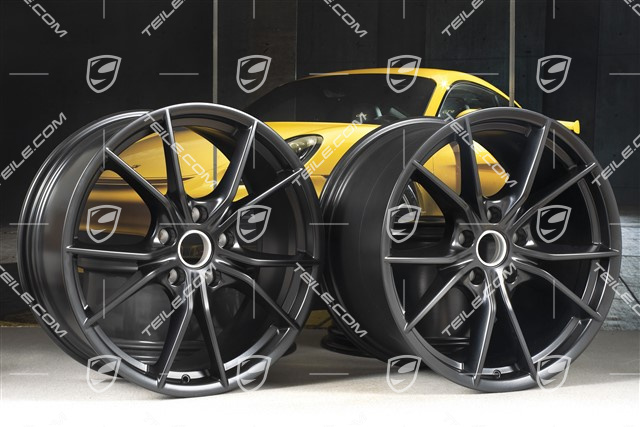 20" komplet felg Carrera S IV, Felgi 8,5 J x 20 ET49 + 11,5 J x 20 ET56, czarny półmat satyna