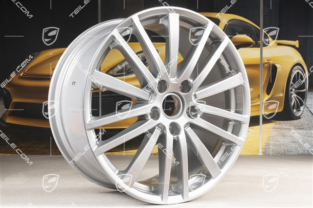 20-inch wheel rim set Panamera Design, 9,5J x 20 ET71 + 11,5J x 20 ET68, Brilliant chrome