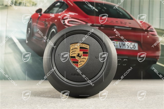 Poduszka bezpieczeństwa / Airbag, kierownicy, skóra, Czarny