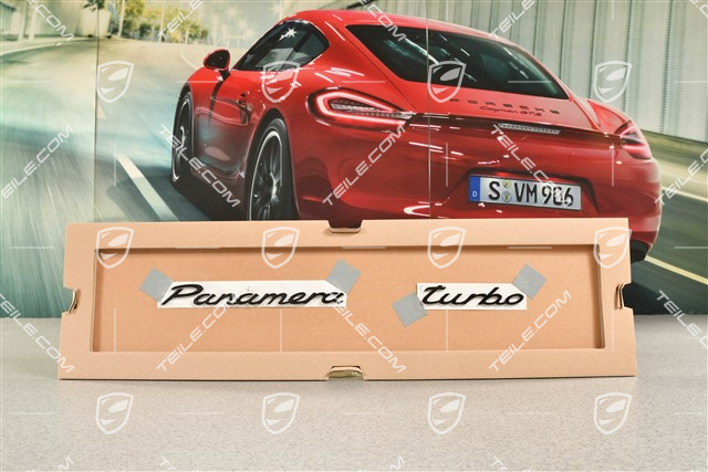 Badge / Emblem Panamera Turbo, Glossy Black