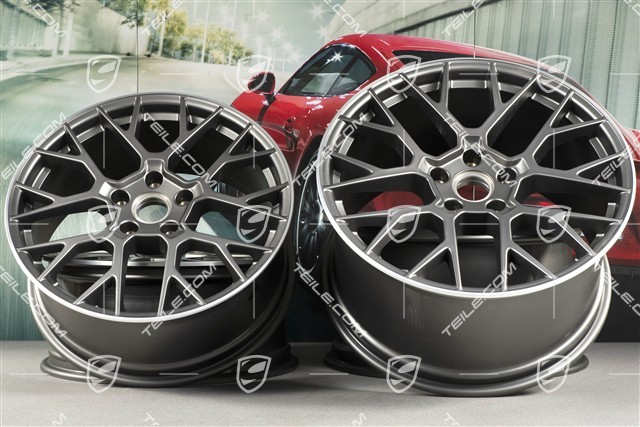 20+21" Felgensatz RS Spyder, Felgen: vorne 8,5J x 20 ET50 + hinten 11,5J x 21 ET67, platinum-seidenmatt