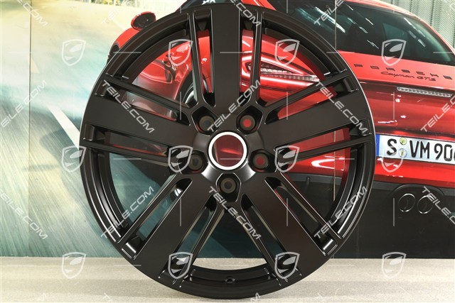 20" Komplet felg Panamera Design 2, 9,5J x 20 ET71 + 11,5J x 20 ET68, czarny satynowy półmat