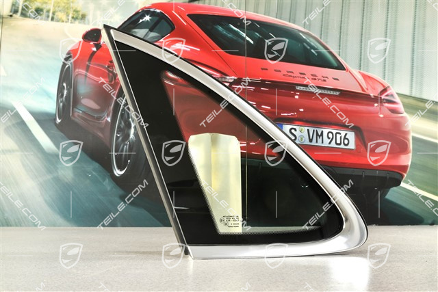 Seitenscheibe mit Zierleiste, Aluminium-Paket Chrom-look, L