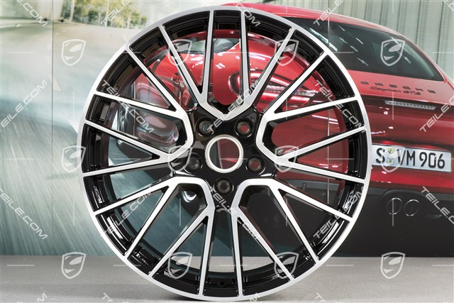 21" Felgensatz Cayenne RS Spyder, 11J x 21 ET49 + 9,5J x 21 ET46, für den Cayenne Coupé, schwarz hochglanz