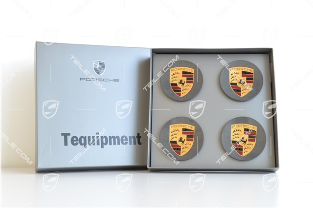 Hub cap set (4 pieces), concave, titan colour