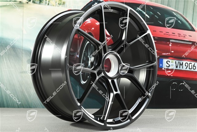 20" GT3 rim, 9.5J x 20 ET46, black silk matt