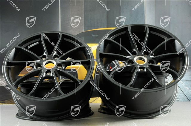 20" komplet felg GT4, 8,5J x 20 ET61 + 11J x 20 ET50, czarny satynowy półmat