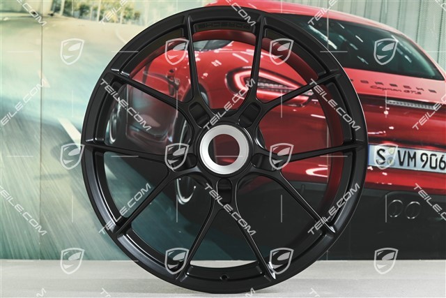 21" felga lekkiej konstrukcji 911 Carrera, 11,5J x 21 ET67, czarny satynowy półmat