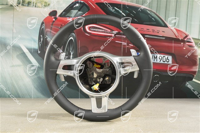 Steering wheel with shifting paddles (PDK) without display, Black