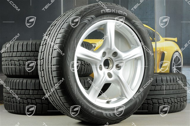 18-inch Panamera winter wheel set, 8J x 18 ET 59 + 9J x 18 ET 53 + NEW Nokian winter tyres 245/50 R18 + 275/45 R18, with TPMS