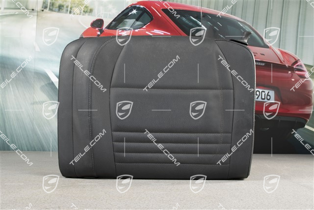 Back seat backrest, rear, leatherette, black, coupe, L