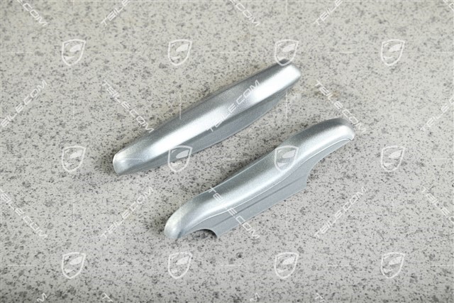 Vehicle key side faces / Key cap, Painted / lacquered, set Dolomite Silver Metallic