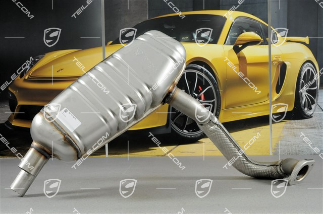 Main exhaust muffler, Cayman S, acoustic package USA, R Main exhaust muffler, Cayman S, acoustic package USA, R