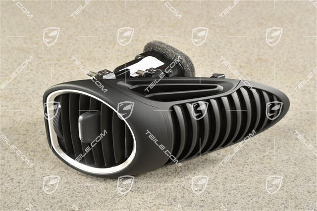 Dashboard side vent / grille, Black, L