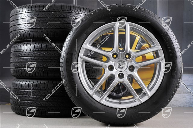 19" Cayenne Turbo IV Ganzjahresräder Satz Facelift 2014->, Felgen 8,5J x 19 ET59 + Michelin Latitude Tour HP Ganzjahresreifen 265/50 R19, mit RDK-Sensoren