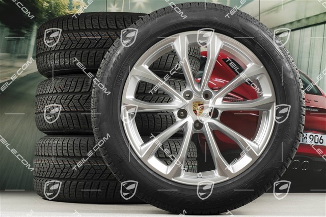19-inch "Macan Design" winter wheels set, rims 8,5J x 19 ET21 + 9J x 19 ET21 + NEW Pirelli winter tyres 235/55 R19 + 255/50 R19, with TPMS