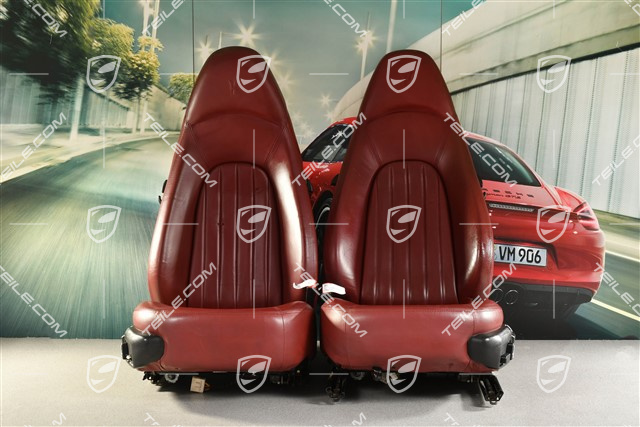 4200, Seats, el. adjustable, leather, memory, burgundy, set (L+R)