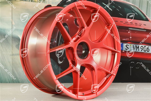 GT3RS Magnesium Leichtbau-Schmiederadsatz, Felgen 10J x 20 ET45 + 13J x 21 ET31, Pyrored
