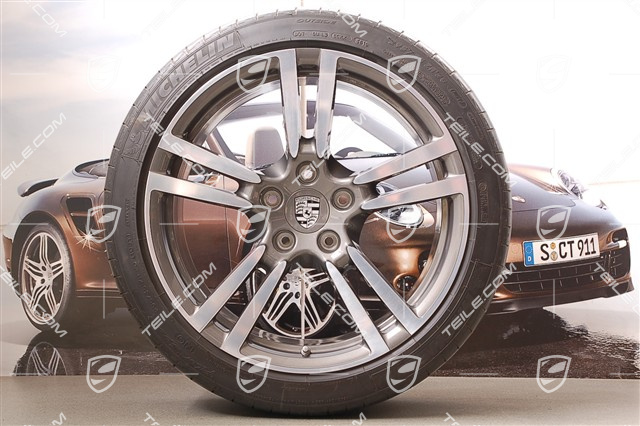 20" Turbo II Sommerräder Satz, Felgen 9,5 J x 20 ET 65 + 11 J x 20 ET 68 + Reifen 255/40 ZR 20 + 295/35 ZR 20, mit RDK