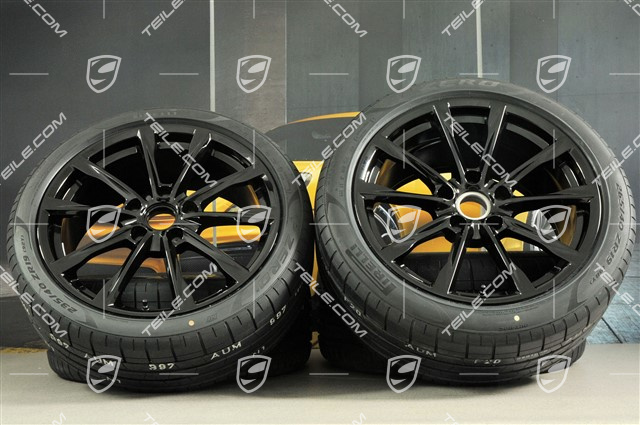 19" komplet kół letnich Boxster S, felgi 8J x 19 ET57 + 10J x 19 ET45 + NOWE opony letnie Pirelli P Zero 235/40 R19 + 265/40 R19