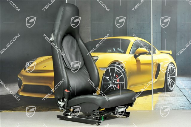 Seat, el adjustable, Lumbar, leather, Black, without airbag, L