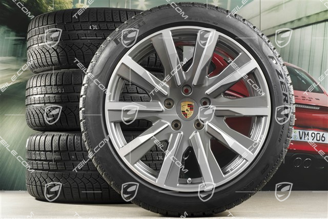 20-inch Taycan Tequipment Design winter wheel set, rims 9J x 20 ET54 + 11J x 20 ET60 + Pirelli winter tyres 245/45 R20 + 285/40 R20