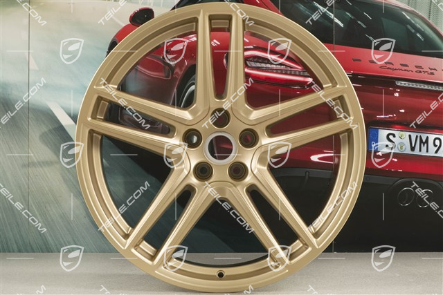 20" komplet felg "Macan Turbo", 9J x 20 ET26 + 10J x 20 ET19, CMS, aurum satynowy półmat