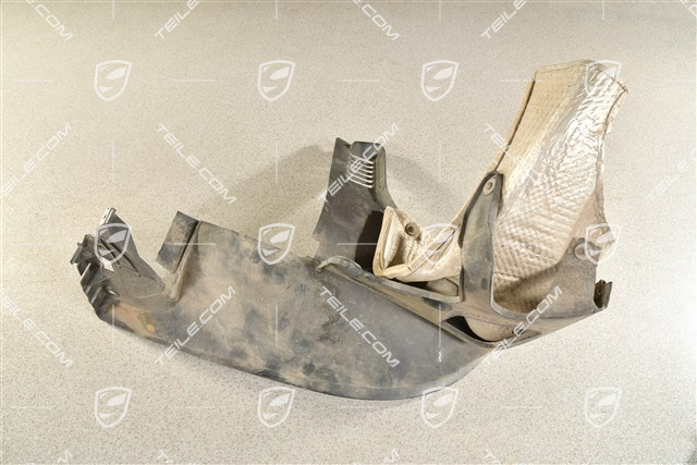 Wheel-well liner with lateral heat protection, L