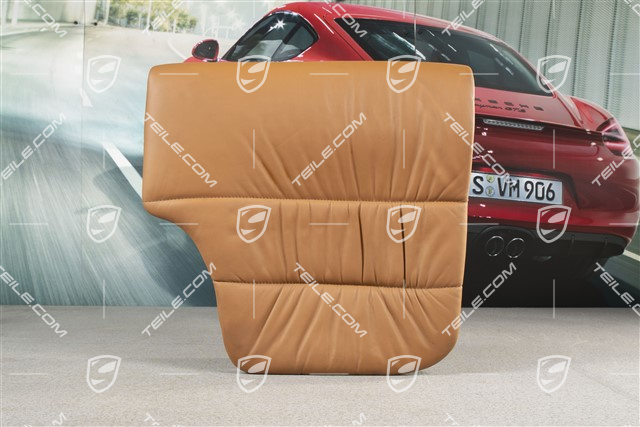 Back seat lower / cushion, Coupe/Targa, draped leather, Brown/Natural, L