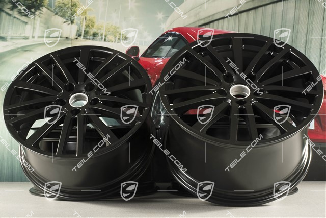 20" Felgensatz Panamera Design / GTS, 9,5J x 20 ET71 + 11,5J x 20 ET68, schwarz seidenmatt