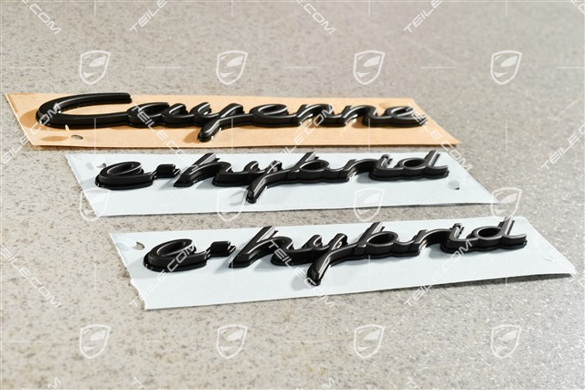 Coupe, Badge / Emblem Cayenne E-Hybrid, Black matte
