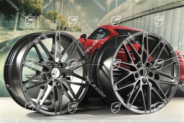 22" Macan RS Spyder Design wheel set, 9J x 22 ET29 + 11J x 22 ET47, vesuvio grey