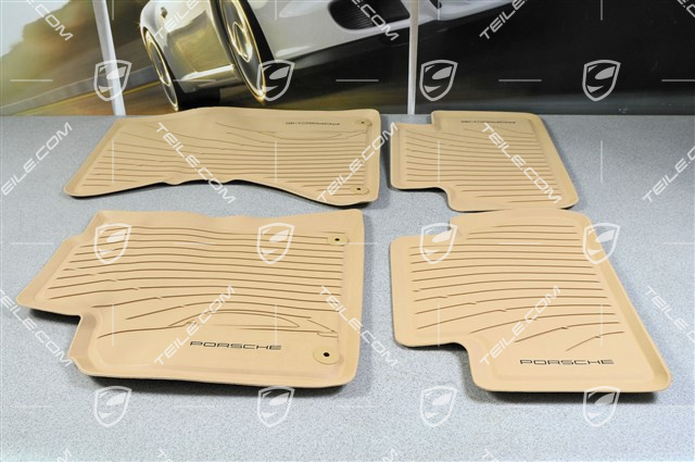 Fussmatte Gummi 4-Teilig Satz, Luxorbeige