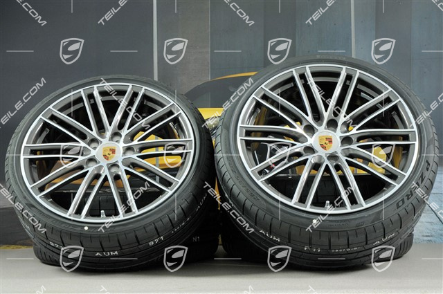 20" Turbo IV koła letnie komplet, felgi 8,5J x 20 ET57 + 10,5J x 20 ET47 + opony letnie Pirelli 235/35 ZR20 + 265/35 ZR20, z czujnikami ciśnienia