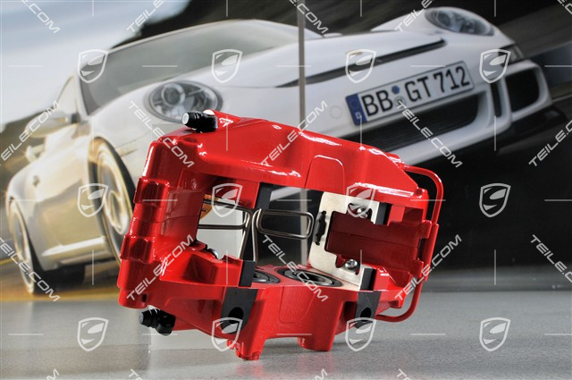 Festsattel ohne Belag, rot, Turbo / 4S / S2 / RS, R