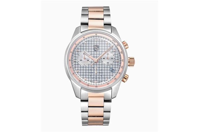 Damen-Chronograph – Pepita, Durchmesser 37 mm, silber/roségold